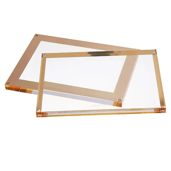3-1/2" x 5" h russell+hazel Acrylic Photo Frame Clear/Gold