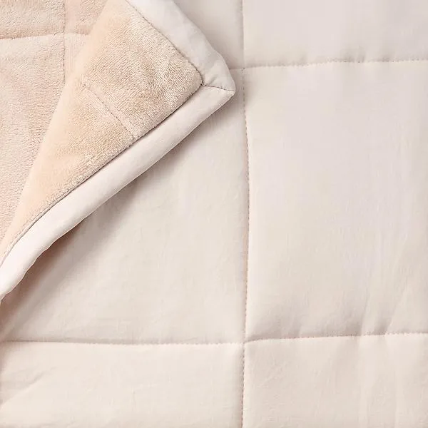 Calvin Klein Twin XL 5-Pc. Reversible Plush Comforter Set Beige