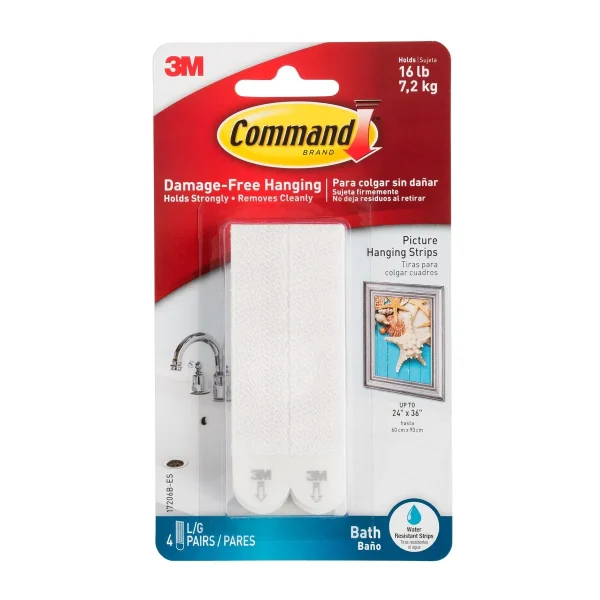 Command Bath Picture Hanging Strips
