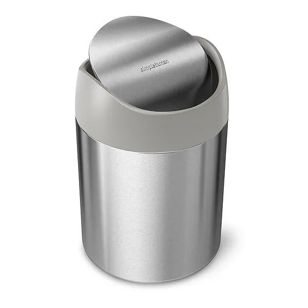 simplehuman .5 gal./1.5 ltr. Countertop Swing-Lid Can Stainless Steel