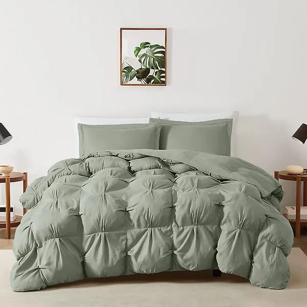 Truly Soft Full/Queen 3-Pc. Cloud Puffer Comforter Set Green