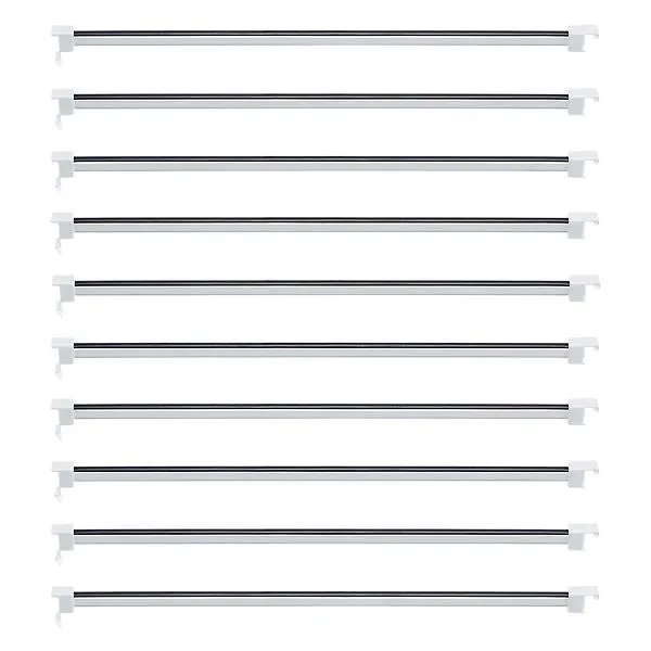 16" Décor+ by Elfa Pant Rack Rods Matte White Pkg/10