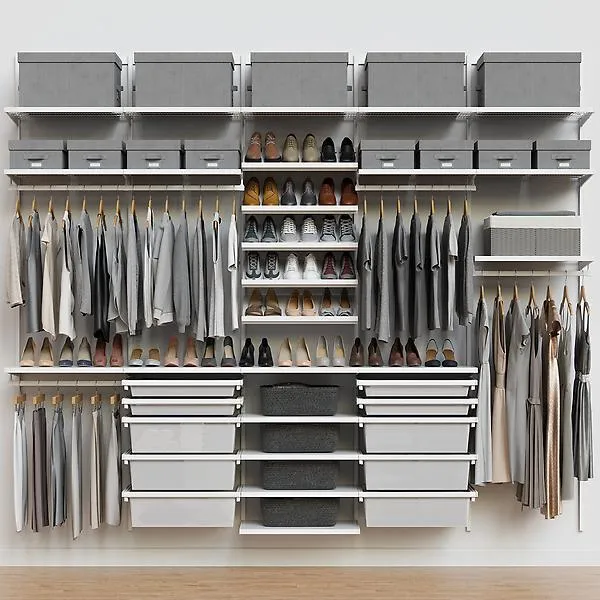 Décor+ by Elfa 10' Closet Matte White & White