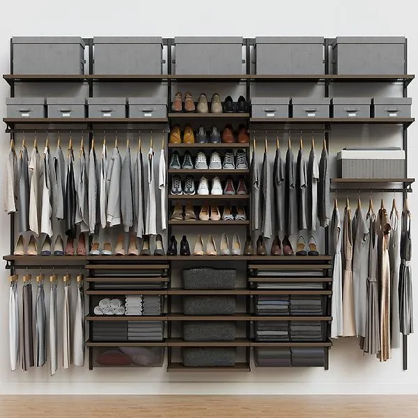 Décor+ by Elfa 10' Closet Mt Grey & St Birch