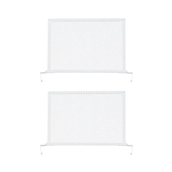 Décor+ by Elfa 12" Solid Shelf Divider Matte White Pkg/2