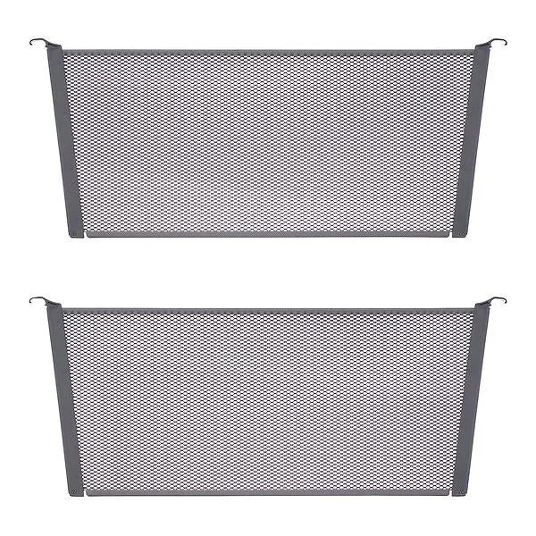 Décor+ by Elfa 16" Deep Mesh Drawer Divider Matte Grey Pkg/2
