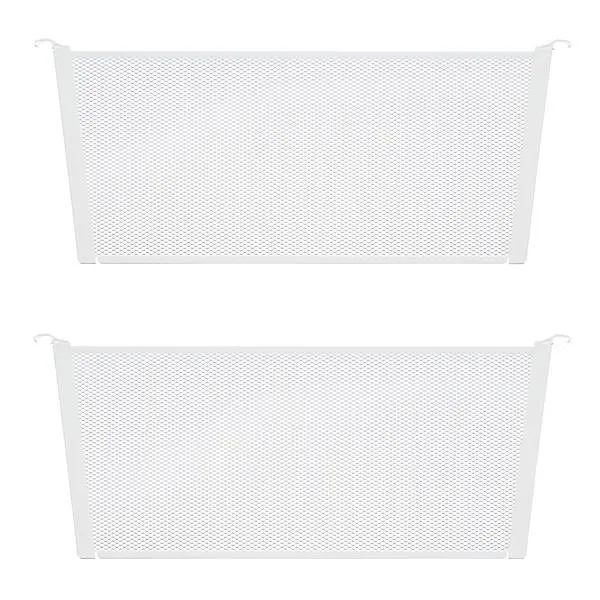 Décor+ by Elfa 16" Deep Mesh Drawer Divider Matte White Pkg/2