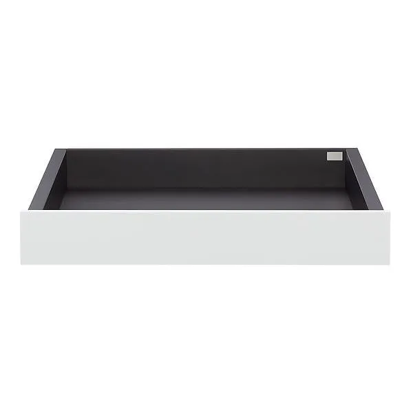 Décor+ by Elfa Shallow Solid Drawer Box Grey & White