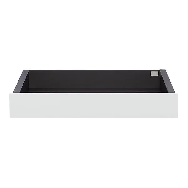 Décor+ by Elfa Shallow Solid Drawer Box Matte Grey & White