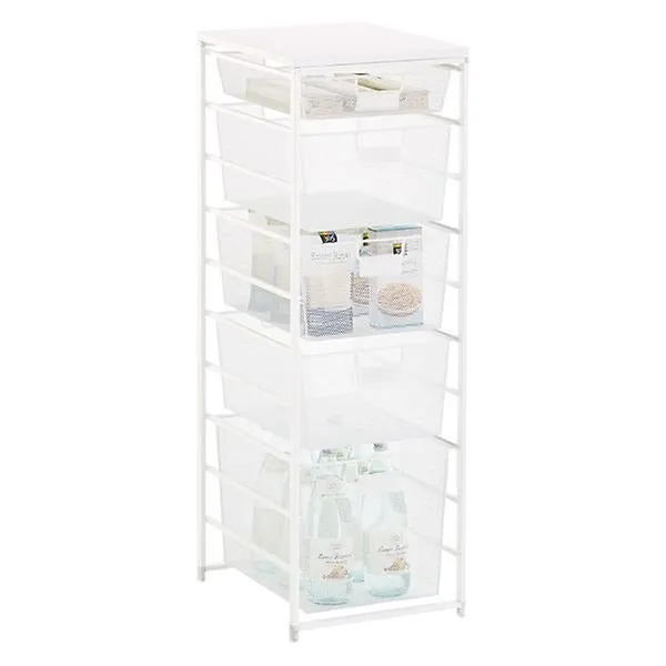 Elfa Cabinet-Sized Mesh Pantry Storage White