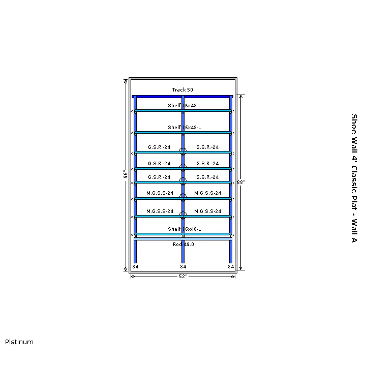 Elfa Classic 4' Shoe Wall Solution White