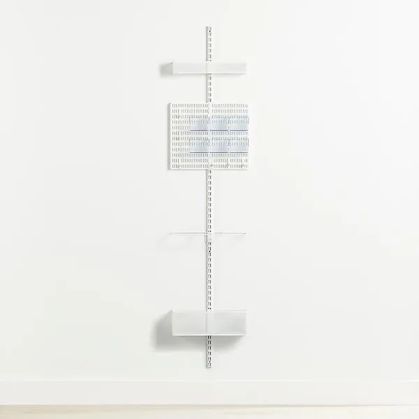Elfa Utility Mesh Packaging Mounted Rack White