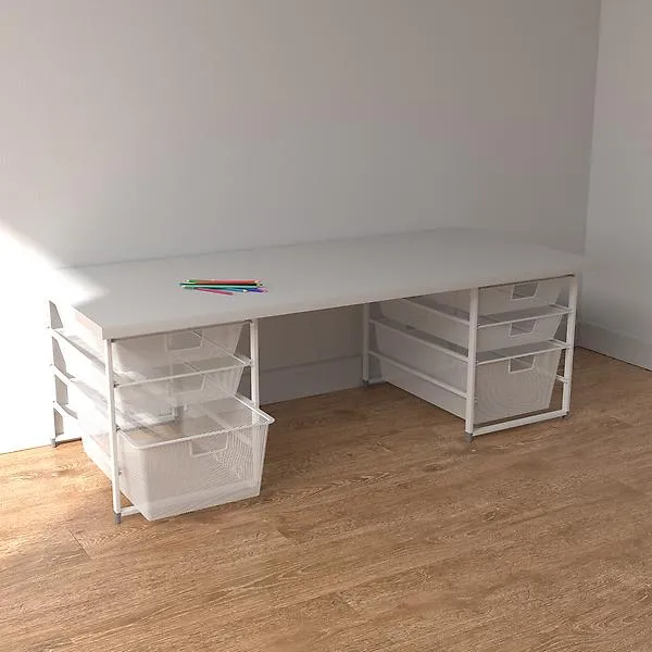 Melamine Kids' Coloring Table White & White