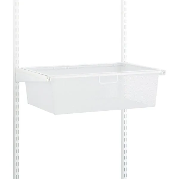 White Elfa Classic 2' Mesh Hanging Drawers & Frame