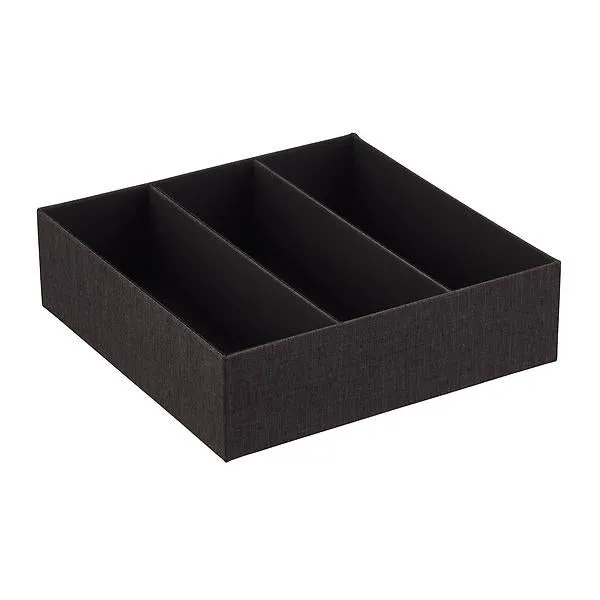 Cambridge 3-Section Drawer Organizer Black