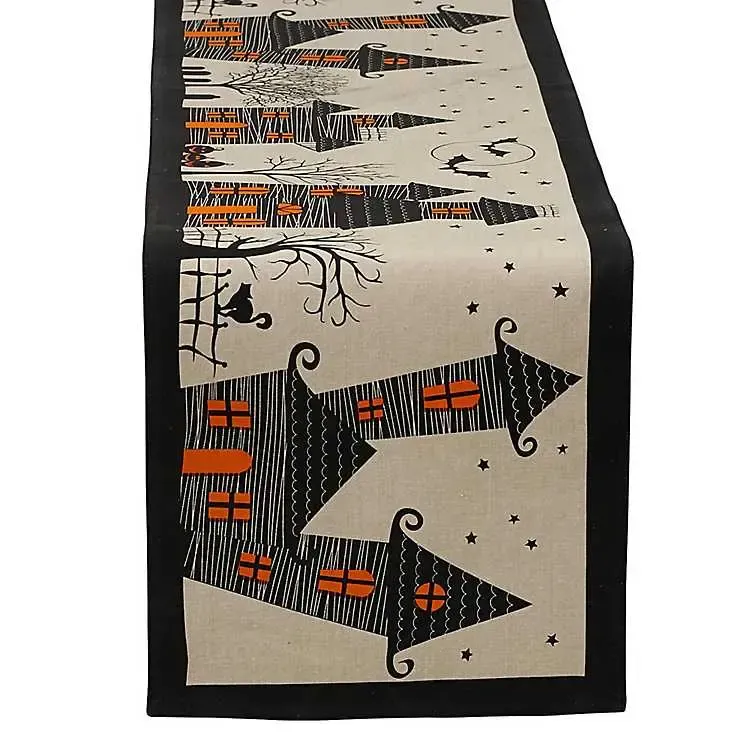 Haunted Neighborhood Table Runner
