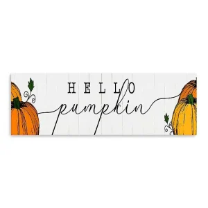 Hello Pumpkin Patch Canvas Art Print