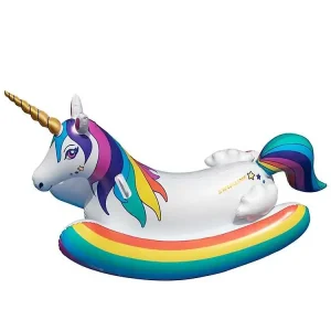 Rainbow Unicorn Rocker Pool Float