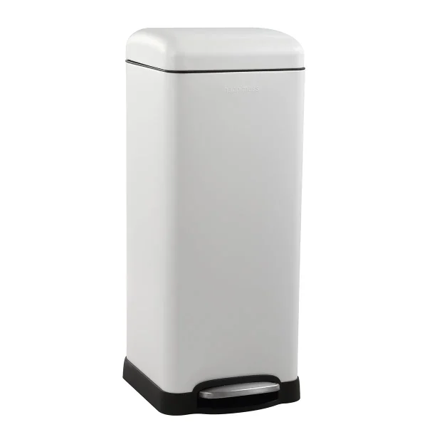 Happimess 8-Gallon Betty Retro Step-Open Trash Cotton White