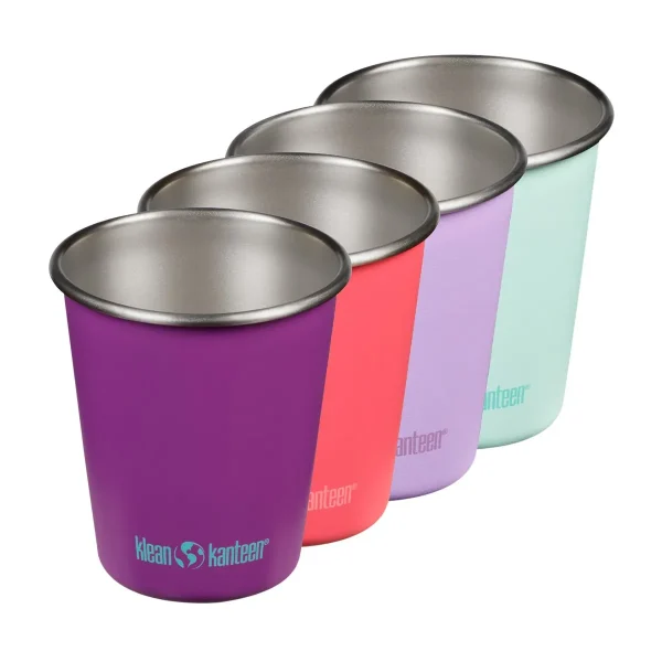 Klean Kanteen 10 oz Steel Cup Set Sparkling Grape Pkg/4
