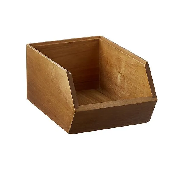 Rowan Narrow Acacia Stacking Bin