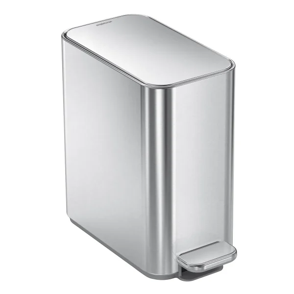 simplehuman 1.3 gal./5 ltr. Slim Step Can Stainless Steel