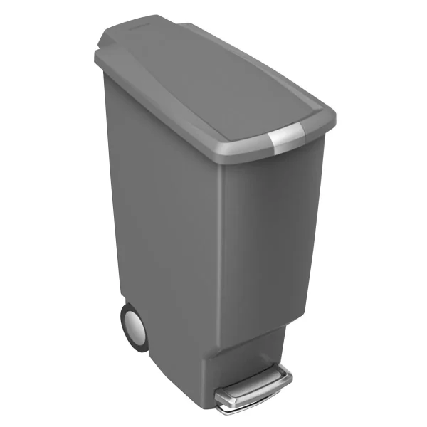 simplehuman 10 gal./38 ltr. Slim Plastic Step Can Grey
