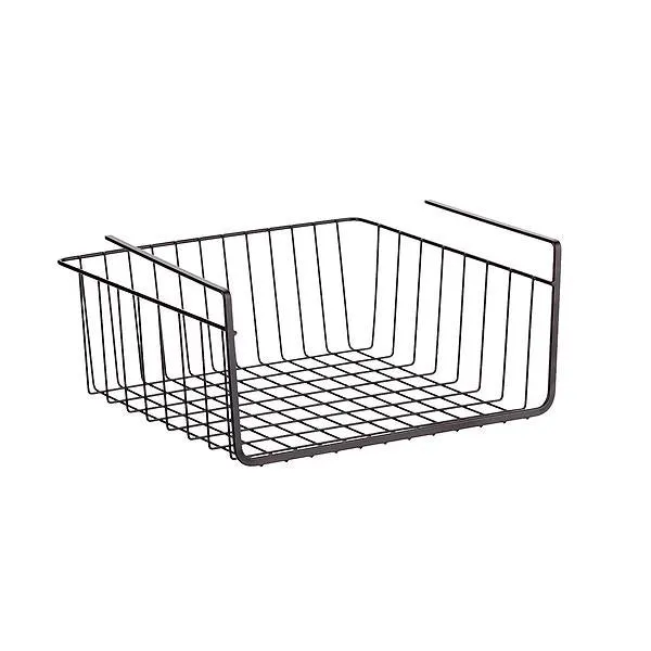 The Container Store Small Undershelf Basket Black