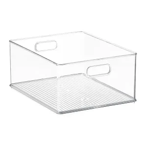 iDesign Small Linus Stackable Storage Bin Clear