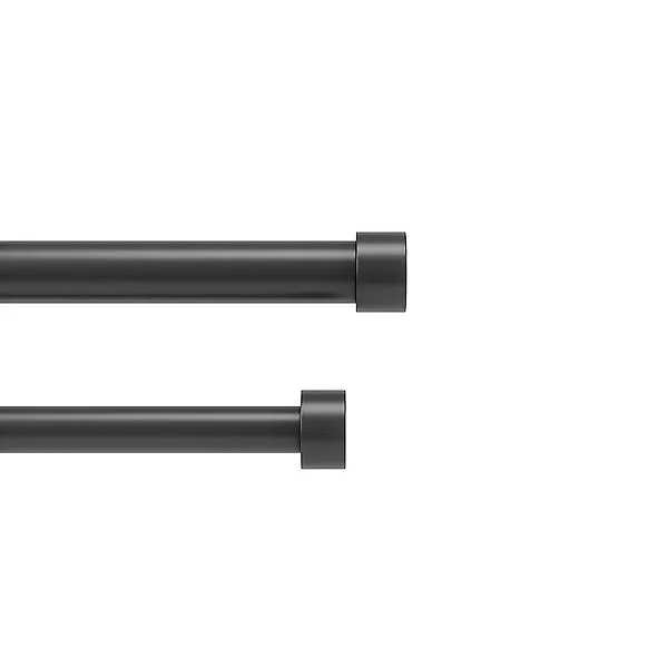 Umbra 66-120 in. Cappa Expandable Double Curtain Rod Black