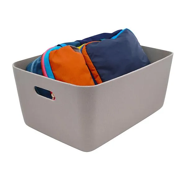 Welaxy Large Storage Basket Rectangular Stone White